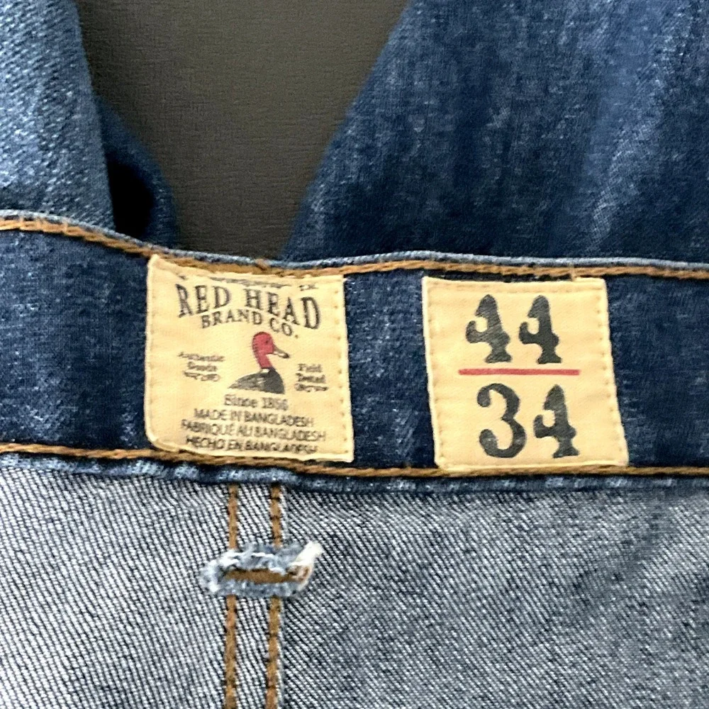 RedHead Brand Co Mens Jeans Men Straight Leg‎ Blue 44x34 Workwear Denim